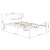 Full Metal Bed Frame with Headboard and Footboard Metal Platform Frames No Box Spring Needed, White YF