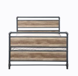 Brantley Full Bed, Antique Oak & Sandy Gray Finish (SKU: 35885F)