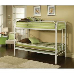 Thomas Bunk Bed (Twin/Twin) in White (SKU: 02188WH)