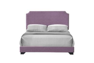 Haemon Queen Bed - Light Purple Fabric (SKU: 26750Q)