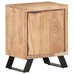 Bedside Cabinet 15.7"x11.8"x19.7" Solid Acacia Wood with Live Edges (SKU: 323519)