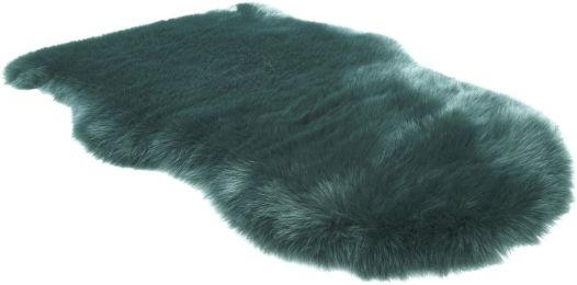 Faux Fur Sheepskin Rug, Soft Faux Sheepskin Area Rug for Chair Cover Seat Pad Plain Bedroom Sofa Floor Living Room, Shaggy Sheepskin Rug for Baby 2x3 (Color: Green, size: 90*60)