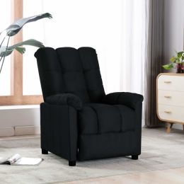 Recliner Black Fabric (Color: Black)