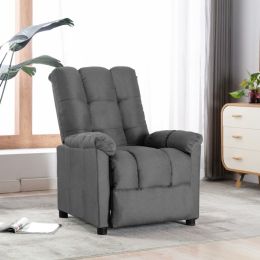 Recliner Light Gray Fabric (Color: Grey)