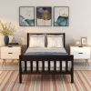 Wood Platform Bed Twin Bed Frame Panel Bed Mattress Foundation Sleigh Bed with Headboard/Footboard/Wood Slat Support