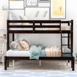 Twin over full bunk bed (Color: Espresso)