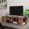 Wall Mounted Media Console,Floating TV Stand Component Shelf with Height Adjustable