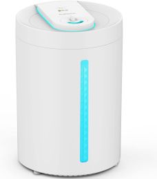 MOOKA Cool Mist Humidifier, 2-in-1 Top Fill Humidifier for Bedroom Large Room Baby Home (Color: White)