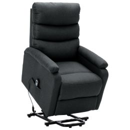 Stand-up Recliner Dark Gray Fabric (Color: Grey)