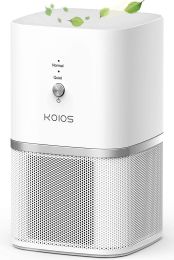 KOIOS Air Purifier for Home, Small Air Purifiers with True HEPA Filter, Air Cleaner for Bedroom Office 219ftÂ², Remove Smoke Dust Pollen Pet Dander, P (Color: White)