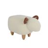 Kids Decorative Animal Sofa Stool, Ottoman Bedroom Furniture, Little Sheep Kids Footstool, Home Cartoon Chair with Solid Wood Legs, Decorative Footsto