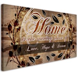 Canvas Prints Home Sweet Home Painting Love Inspirational Motto Family Wall Art for Living Room Bedroom Home Decoration (size: 24inchesx48inches)