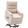 Stand-up Recliner Cream Fabric