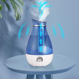 Bosonshop Humidifiers for Bedroom Quiet Ultrasonic Cool Mist Humidifier 2.5L with Auto Shut-Off, Night Light and Adjustable Mist Output, Less Than 30d (Color: Blue)