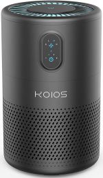 KOIOS Air Purifiers for Home Bedroom, H13 HEPA Filter Air Cleaner for Large Room Office 430ftÂ², Odor Eliminator for Allergies and Pets Wildfire Smoke (Color: Black)