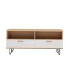 High quality table top and wood grain color TV Cabinet,can be assembled in Lounge Room, Living Room or Bedroom