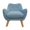 Microfibres fabric upholstered child accent armchair with wooden legs Princess Private Small Bedroom Exclusive  kids sofa