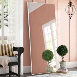 Aluminum Alloy Full Length Wall Mounted Mirror (Color: White,28"*71)