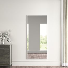 Aluminum Alloy Full Length Wall Mounted Mirror (Color: White,32"*71")