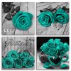 Teal Wall Decor Rose Canvas Wall Art for Bedroom Living Room Home Decor