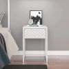 Nightstand White 15"x13.8"x21.3" Steel