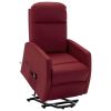 Stand-up Recliner Wine Red Faux Leather