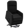 Stand-up Recliner Black Faux Leather