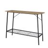 FAMIKITO Console Sofa Table, Entryway Table with 2-Tier Storage Shelves for Living Room, Bedroom, Balcony and Hallway