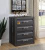 Cargo 4-Drawer Chest, Gunmetal Finish