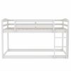 Twin over Twin Floor Bunk Bed with Ladder