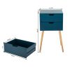 Set of 2 Wooden Modern Nightstand with 2 Drawers and 4 Solid Splayed Legs, Living Room Bedroom Furniture