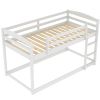 Twin over Twin Floor Bunk Bed with Ladder