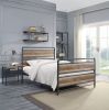 Brantley Full Bed, Antique Oak & Sandy Gray Finish