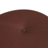 Round Storage Ottoman Faux Leather Upholstered Footrest Stool for the Living Room Bedroom