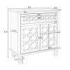 29.5'' Accent Storage Cabinet Wooden Cabinet with Decorative Mirror Door, Modern Sideboard for Entryway, Living Room