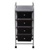 4-Drawer Cart Storage Bin Organizer Rolling with Plastic Drawers