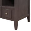 36" Bathroom Vanity with Ceramic Basin, Bathroom Storage Cabinet with Two Doors and Drawers, Solid Frame, Metal Handles