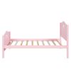 Twin Size Wood Platform Bed with Headboard,Footboard and Wood Slat Support