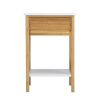 Bamboo Nightstand, Wood End Table with Drawer, Storage Shelf, X-Shape Frame, Side Table for Living Rooms, Bedrooms, Offices XH