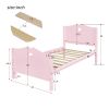 Twin Size Wood Platform Bed with Headboard,Footboard and Wood Slat Support