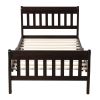 Wood Platform Bed Twin Bed Frame Panel Bed Mattress Foundation Sleigh Bed with Headboard/Footboard/Wood Slat Support