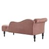 60.6" Velvet Chaise Lounge with Nailhead Trimmed and Buttons Tufted,Tufted Long Lounger with Solid Wood Legs and1 Pillow