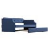 Upholstered Daybed with Trundle, Wood Slat Support,Upholstered Frame Sofa Bed , Twin