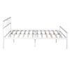 Full Metal Bed Frame with Headboard and Footboard Metal Platform Frames No Box Spring Needed, White YF