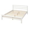 Wood platform bed with two drawers, twin