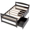 Twin size platform bed, with two drawers