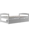 Twin size platform bed, with two drawers