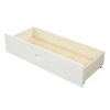 Wood platform bed with two drawers, twin