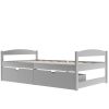 Twin size platform bed, with two drawers