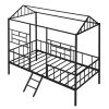 Metal House Bed Frame Twin Size with Slatted Support No Box Spring Needed